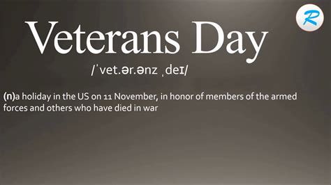 how is veterans pronounced.